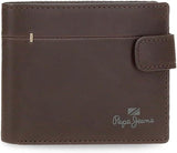 Carteras y monederos Pepe Jeans Staple de piel de vacuno, negro, marrón, azul marino, varias tallas Cartera de hombre Naty Shop Cartera vertical marrón