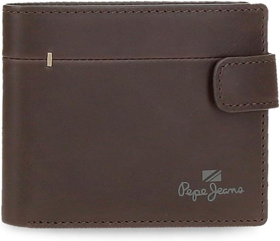 Carteras y monederos Pepe Jeans Staple de piel de vacuno, negro, marrón, azul marino, varias tallas Cartera de hombre Naty Shop Cartera vertical marrón