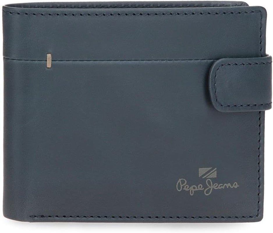 Carteras y monederos Pepe Jeans Staple de piel de vacuno, negro, marrón, azul marino, varias tallas Cartera de hombre Naty Shop Cartera vertical azul marino