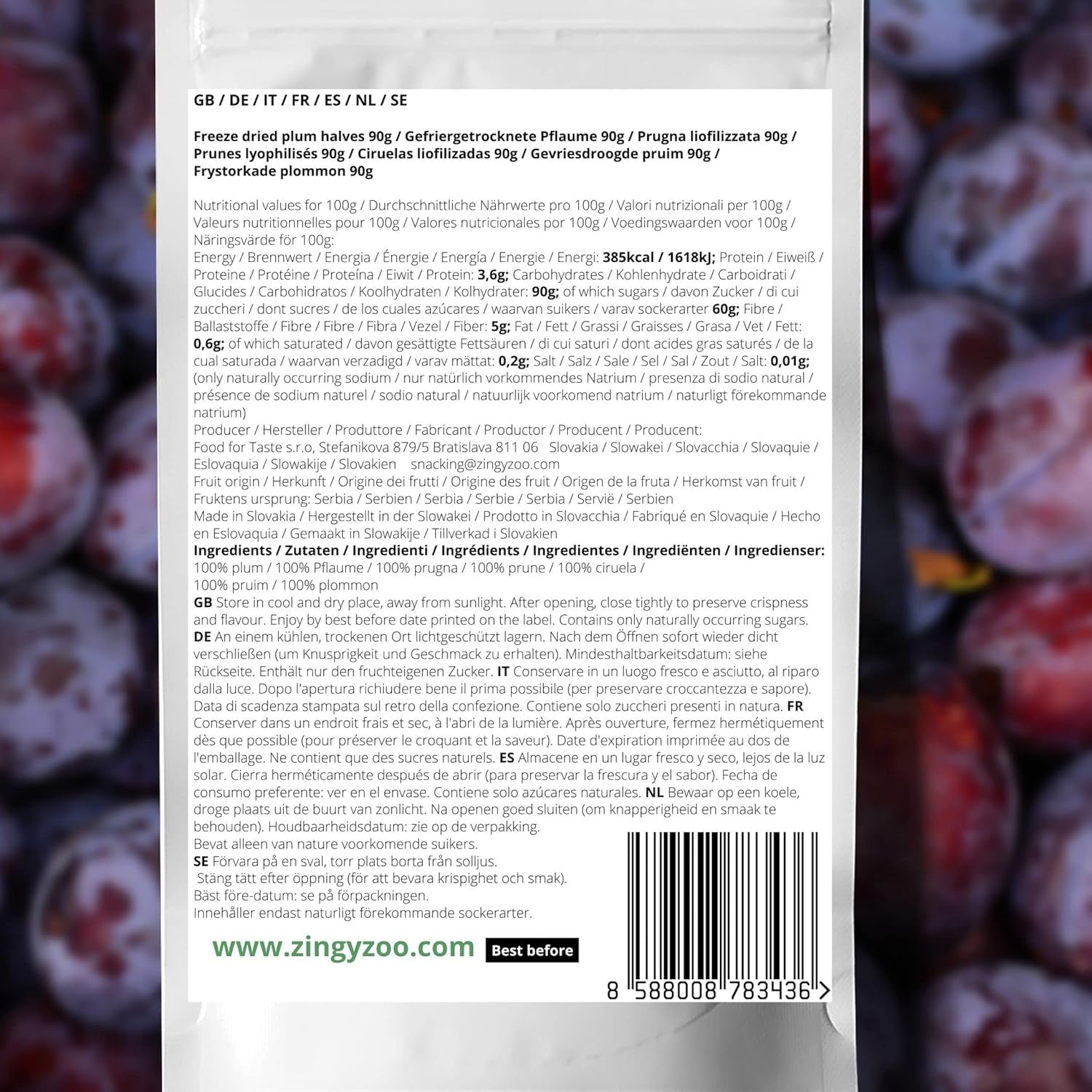 Ciruelas liofilizadas Ciruelas liofilizadas 100% naturales | Sin azúcares añadidos Dulces liofilizados saludables | Ciruelas liofilizadas Frutas liofilizadas Frutas liofilizadas ZingyZoo Productos deshidratados Mi tienda