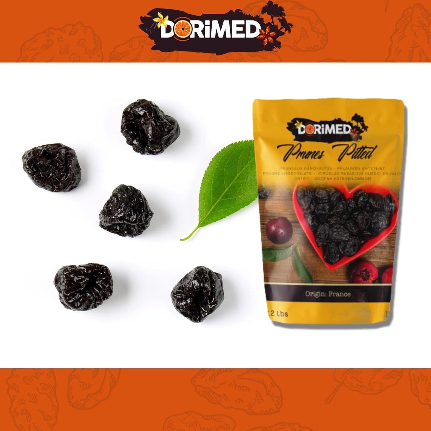 Ciruelas pasas 1 kg | Ciruelas sin hueso de Agen | Tierno, suave, sabroso y jugoso | Frutos secos enteros, grandes y sin azúcar | Rico en fibra y antioxidantes naturales Naty Shop productos deshidratados