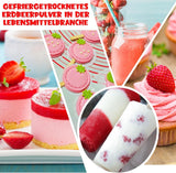 Fresa en polvo 120g - Fresas 100% naturales Liofilizadas, sin aditivos Fácil mezcla Fresas liofilizadas nutritivas para helados, tartas, batidos, bebidas, saborizantes en polvo Productos deshidratados Naty Shop