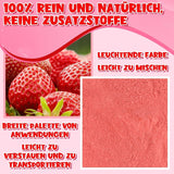 Fresa en polvo 120g - Fresas 100% naturales Liofilizadas, sin aditivos Fácil mezcla Fresas liofilizadas nutritivas para helados, tartas, batidos, bebidas, saborizantes en polvo Productos deshidratados Naty Shop
