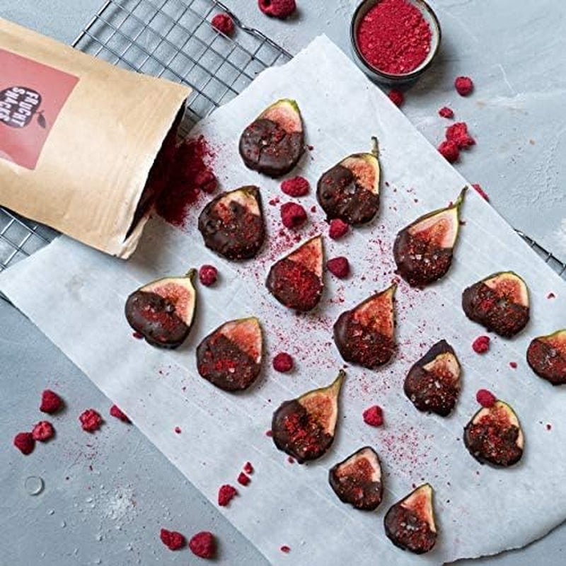 Frutos rojos en polvo: 100g frambuesas, grosellas rojas y fresas liofilizadas - frutos secos sin azúcar añadido, sin tinta - smoothie bowl, batido en polvo - topping de NutriPur Productos deshidratados Naty Shop
