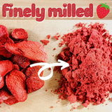 Polvo de frutas liofilizadas, polvo de fresa | Polvo de fresa liofilizado Polvo de fresa | Batido de fresa en polvo Pudín de fresa Frutos secos (100g) Productos deshidratados Naty Shop