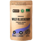 Arándano silvestre orgánico en polvo, arándanos enteros liofilizados, 100% calidad de alimento crudo, rico en antioxidantes y vitamina C, sin azúcar añadido, cosechado en el norte de Europa Naty Shop Productos deshidratados 125 g