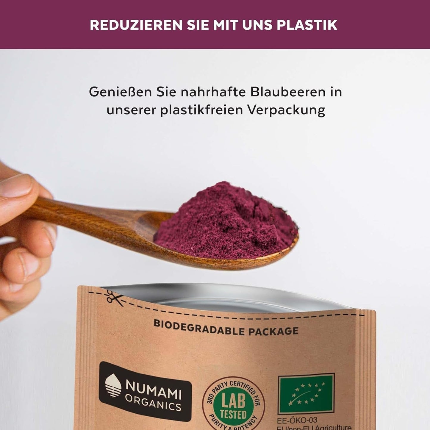 Arándanos Silvestres Orgánicos en Polvo, Arándanos Enteros Liofilizados, 100% Calidad de Alimentos Crudos, Ricos en Antioxidantes y Vitamina C, Sin Azúcares Añadidos, Cosechados en el Norte de Europa Productos Secos Naty Shop