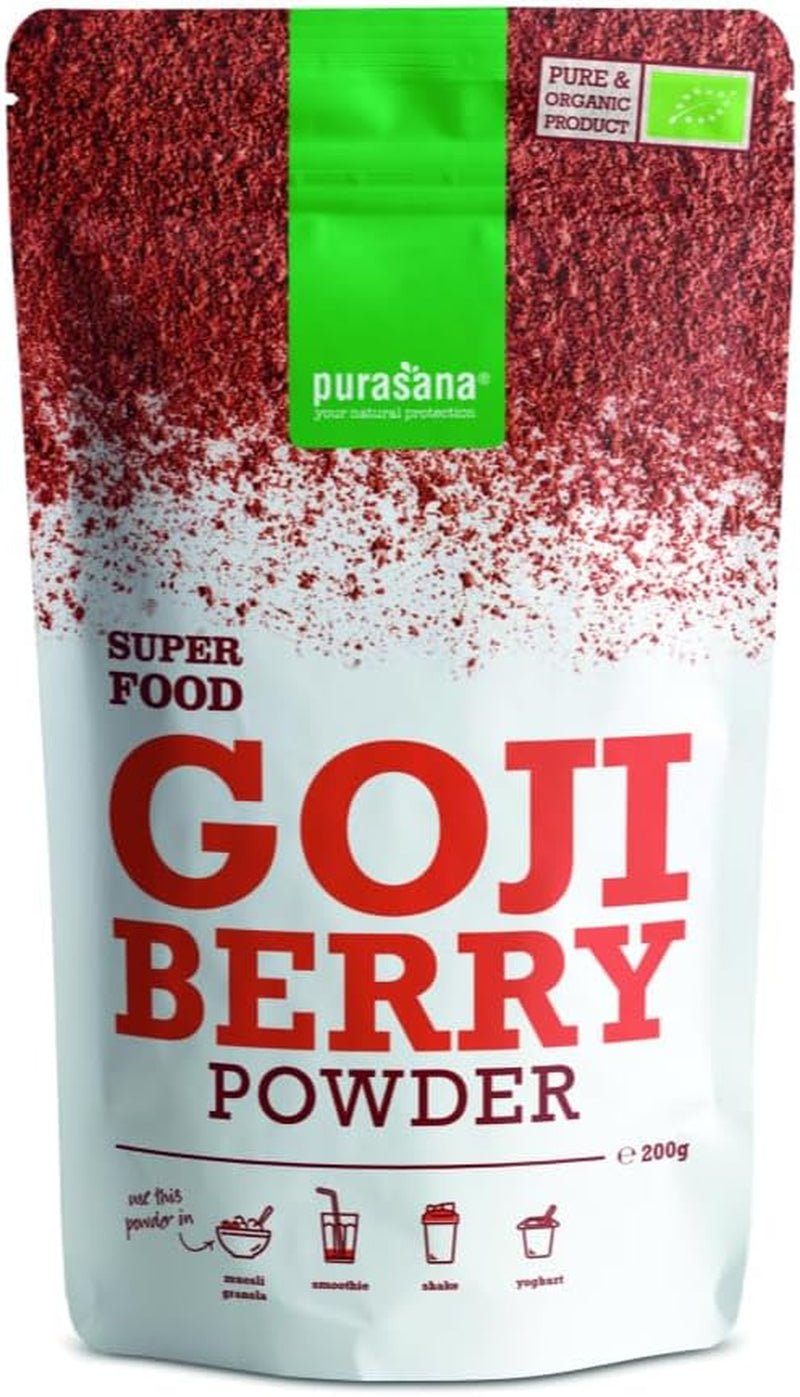 Purasana Goji Berry en polvo del Tíbet bajo cultivo orgánico controlado (200 g) Productos deshidratados de grado alimenticio crudo Naty Shop Título predeterminado