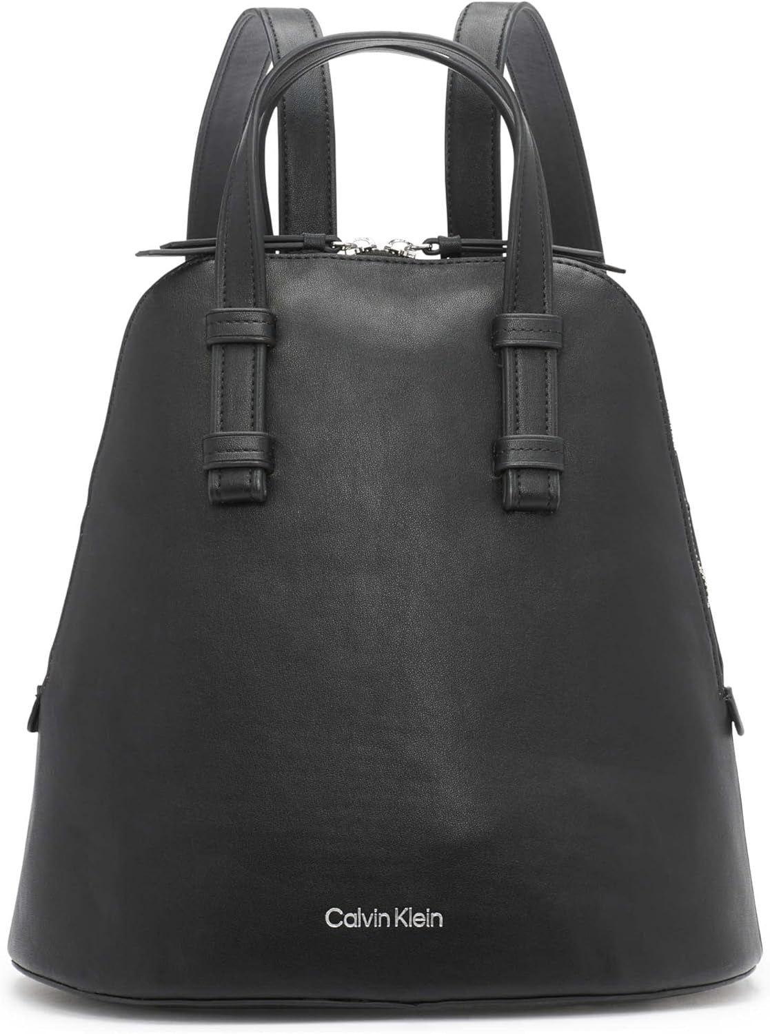 Calvin Klein Zina Zip Around Backpack Mujer Bolsos Naty Shop Negro/Plata Talla única