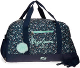 Pepe Jeans Mochila escolar Alenka con carro, azul, 30 x 40 x 12 cm, poliéster, 14,4 l, azul, mochila escolar con carro Mochilas y carteras premium Naty Shop Reiserucksack