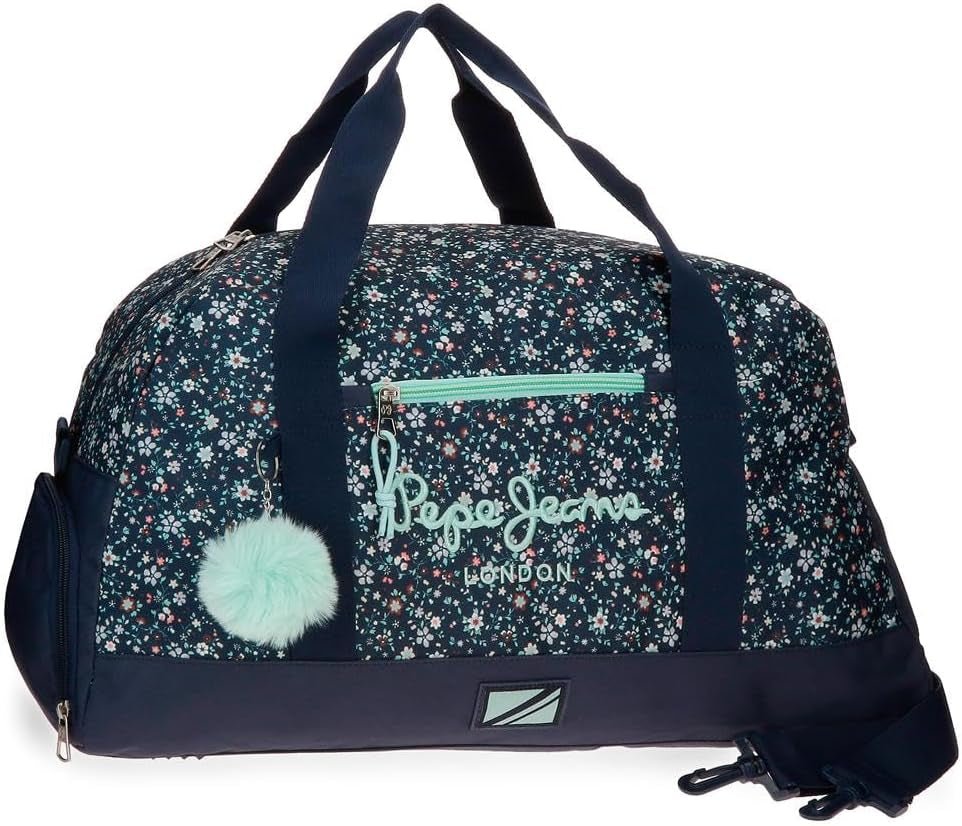 Pepe Jeans Mochila escolar Alenka con carro, azul, 30 x 40 x 12 cm, poliéster, 14,4 l, azul, mochila escolar con carro Mochilas y carteras premium Naty Shop Reiserucksack