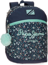 Pepe Jeans Mochila Escolar Alenka con Carro, Azul, 30 x 40 x 12 cm, Poliéster, 14,4 L, Azul, Mochila Escolar con Carro Mochilas y Carteras Premium Naty Shop Lässiger Mochila