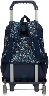 Pepe Jeans Mochila escolar Alenka con carro, azul, 30 x 40 x 12 cm, poliéster, 14,4 l, azul, mochila escolar con carro Mochilas y carteras premium Naty Shop