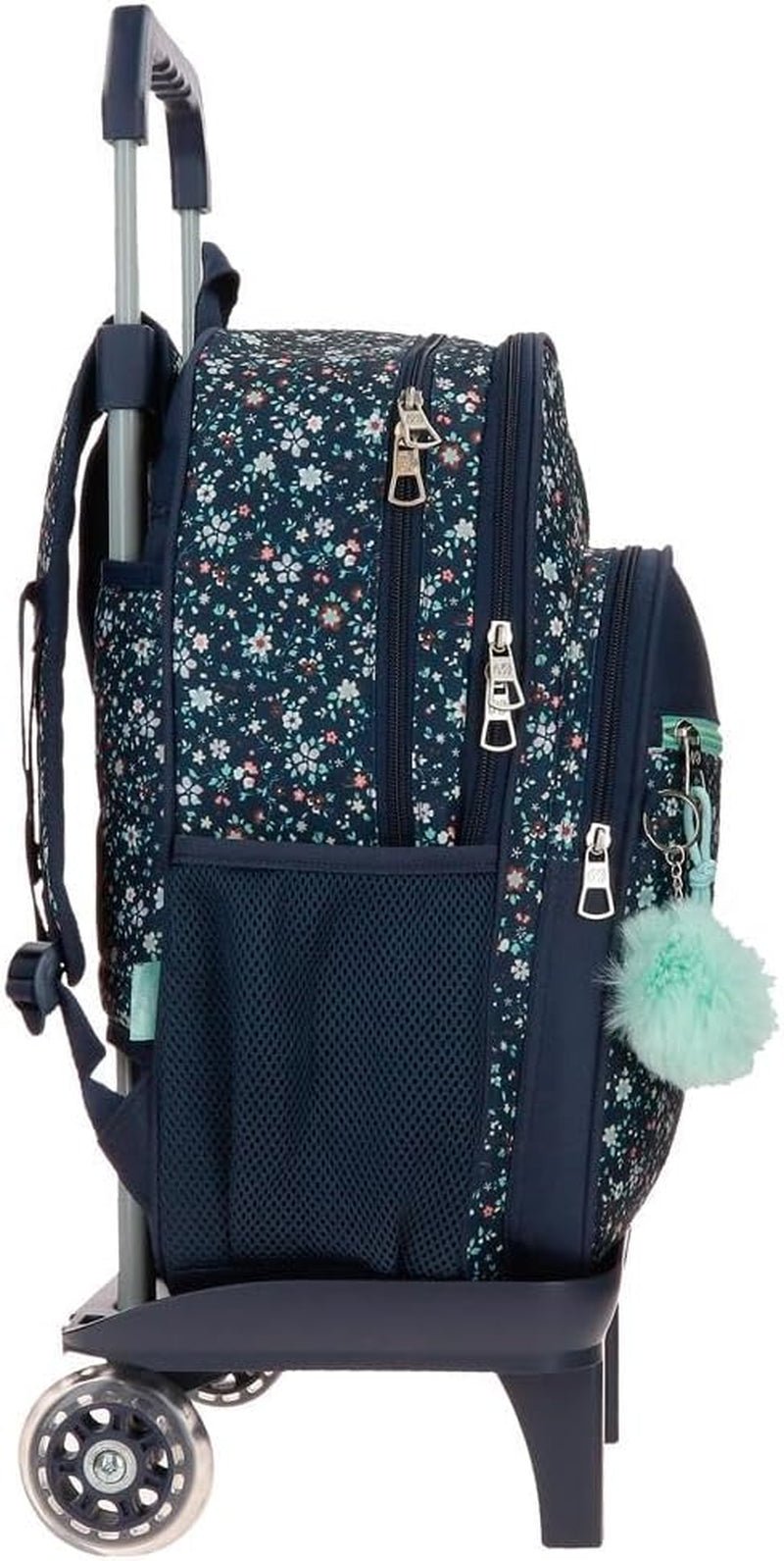 Pepe Jeans Mochila escolar Alenka con carro, azul, 30 x 40 x 12 cm, poliéster, 14,4 l, azul, mochila escolar con carro Mochilas y carteras premium Naty Shop