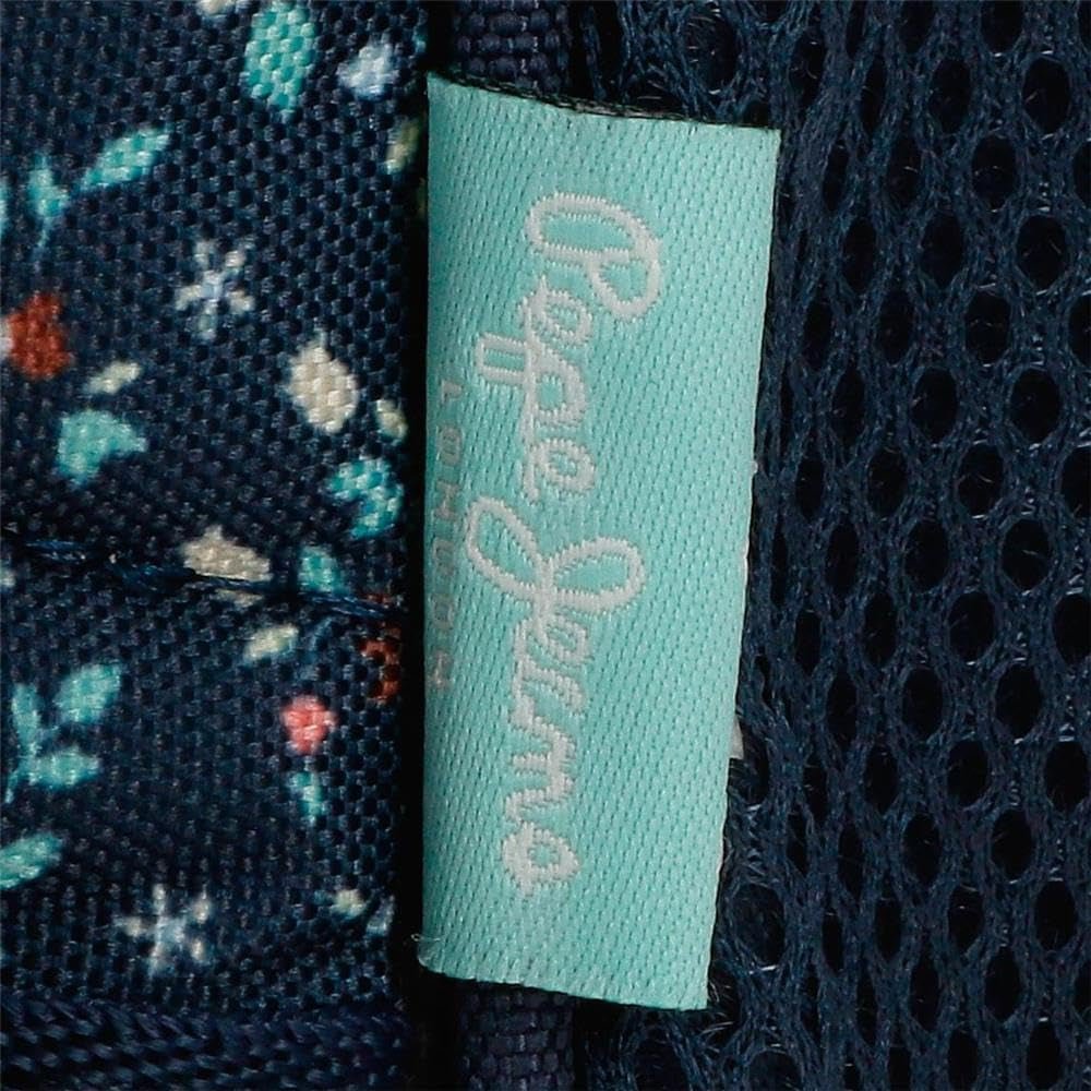 Pepe Jeans Mochila escolar Alenka con carro, azul, 30 x 40 x 12 cm, poliéster, 14,4 l, azul, mochila escolar con carro Mochilas y carteras premium Naty Shop