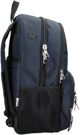 Pepe Jeans Mochila Escolar Cromwell, Doble Compartimento, Negro, 33 x 46 x 15 cm, Poliéster, 22,77 L, Negro, Talla Única, Mochila Escolar con Doble Compartimento Mochilas y Carteras Premium Naty Shop