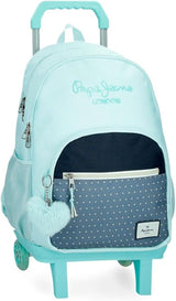 Mochila Escolar Pepe Jeans Dalma Mochila infantil fabricada en poliéster, tirantes ajustables anchos y regulables, bolsillo frontal. De Joumma Bolsos Mochilas y carteras premium Naty Shop Mochila 45 + Wagen