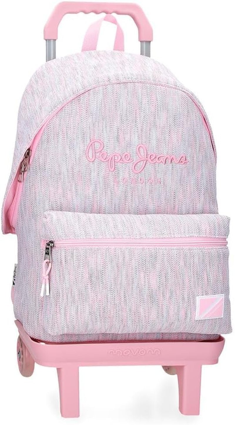 Pepe Jeans Mochila Escolar Miri, Rosa, 31 x 44 x 17,5 cm, Poliéster, 22,79 l, Rosa, Mochila Escolar Mochilas y carteras Premium Naty Shop Mochila 42 + Trolley