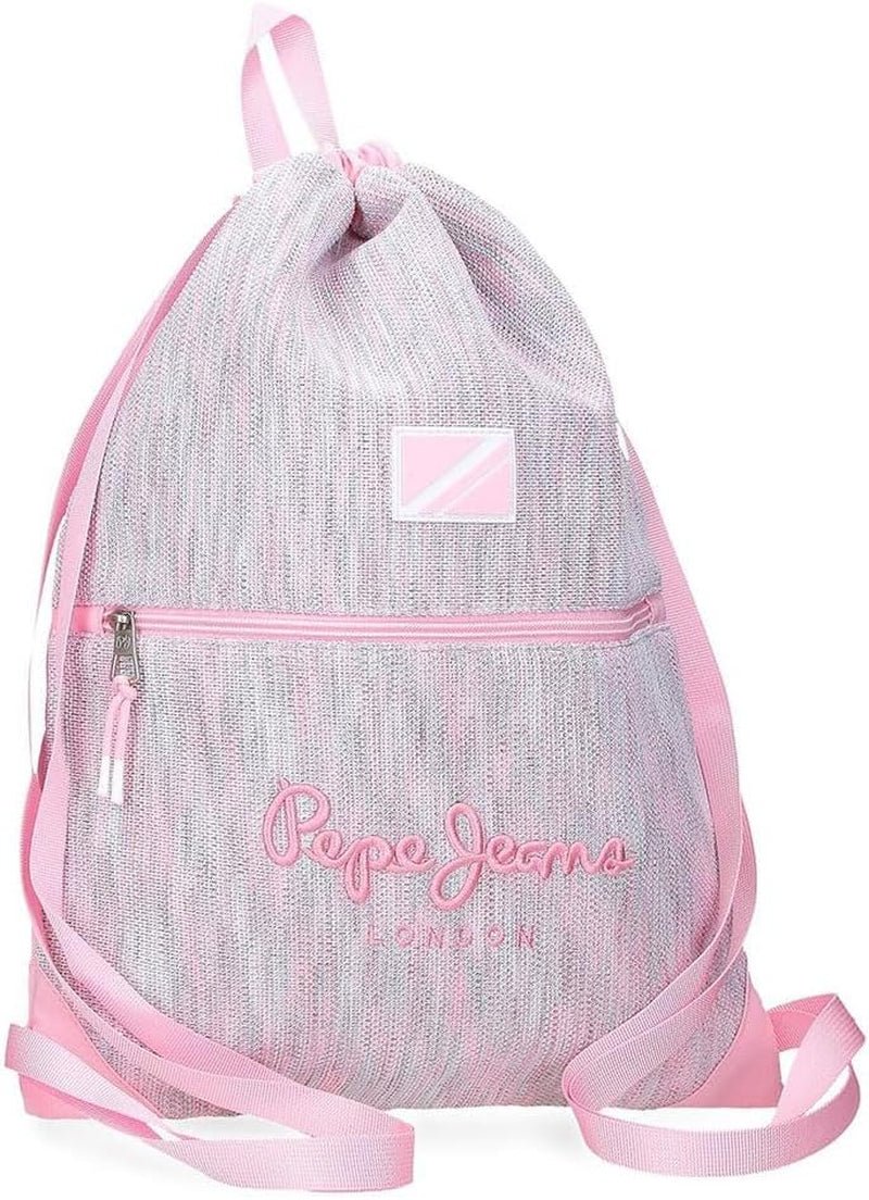 Pepe Jeans Mochila Escolar Miri, Rosa, 31 x 44 x 17,5 cm, Poliéster, 22,79 l, Rosa, Mochila Escolar Mochilas y carteras premium Naty Shop Saco-Mochila