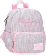 Pepe Jeans Mochila escolar Miri, rosa, 31 x 44 x 17,5 cm, poliéster, 22,79 l, rosa, mochila escolar Mochilas y carteras premium Naty Shop Freizeit-Rucksack