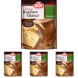 RUF Cake Glaze Avellana, bolsa de 100g, apto para microondas, para glasear tartas con nueces, bombones y nigrés, sin gluten (paquete de 4) Pasta de Azúcar Naty Shop Default Title