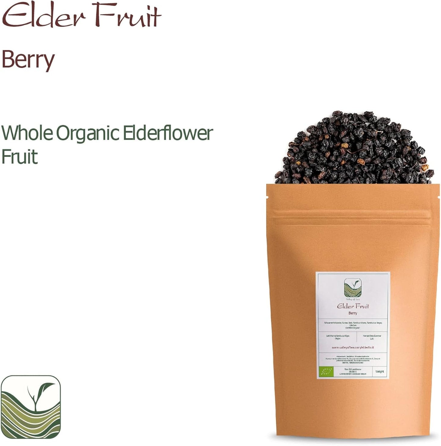 Saúco negro ecológico - bayas de sambucus enteras - saúco Productos deshidratados Naty Shop