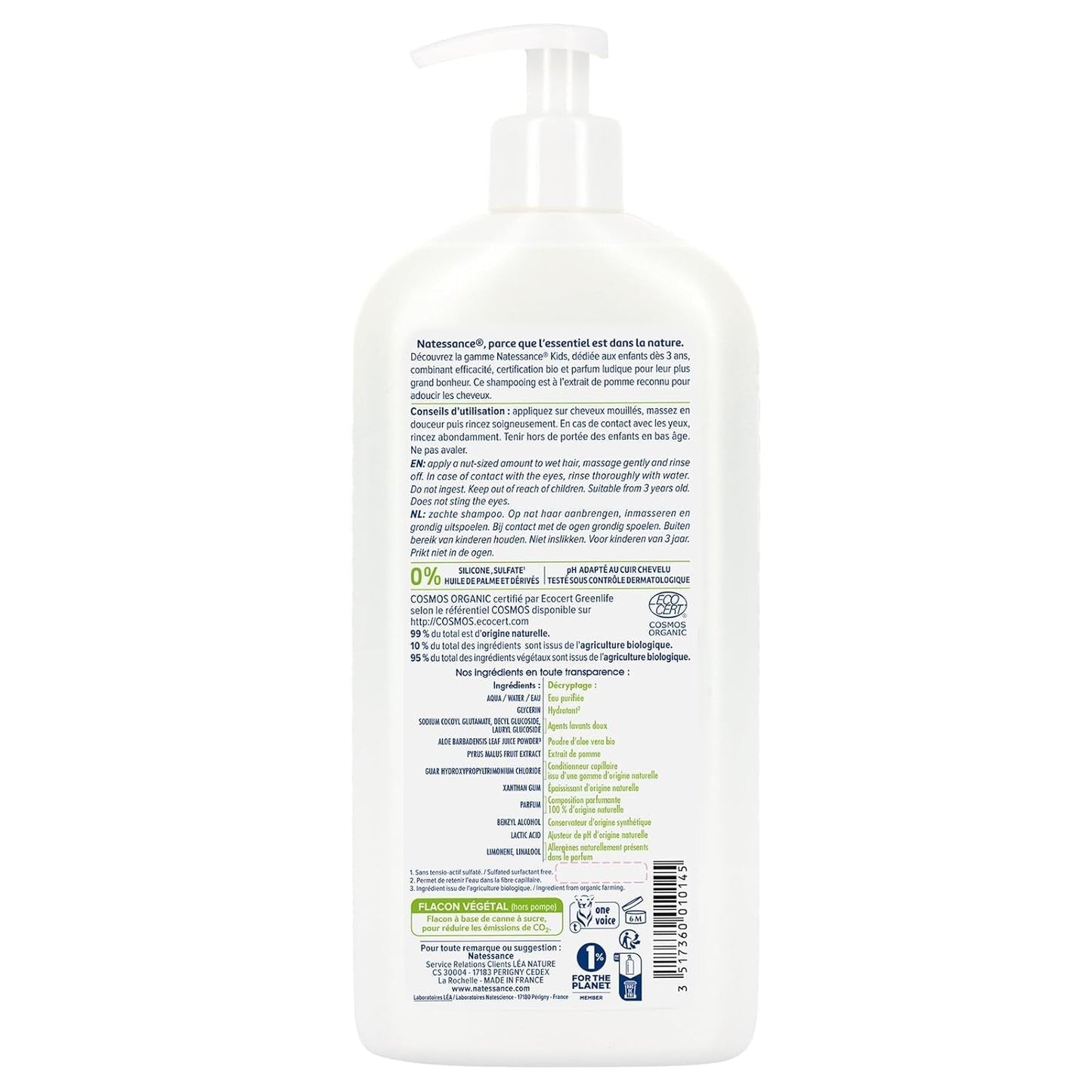 '- Champú de manzana para niños Infantil - Baño y Cuidado de la piel Naty Shop