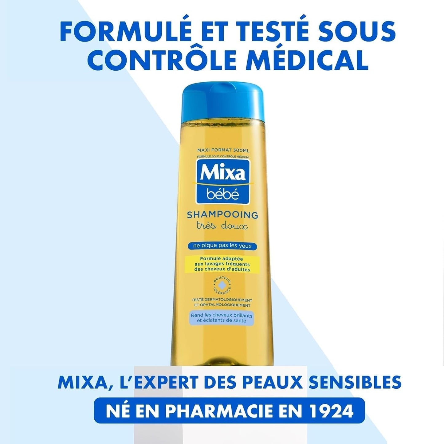 Champú para niños Mixa, muy suave, 300 ml, 300 ml Infantil - Baño y Cuidado de la piel Naty Shop
