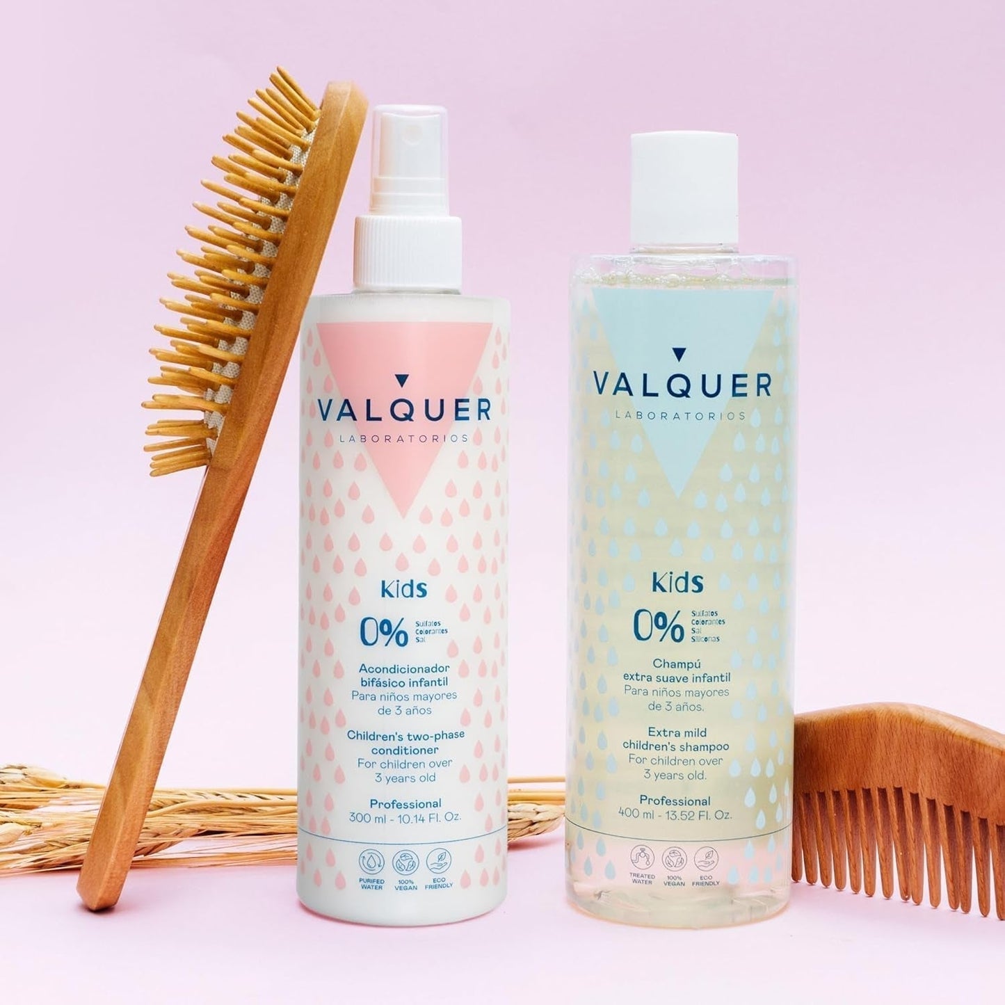 Valquer champú y acondicionador infantil para el cabello sin siliconas, sin sulfatos, para niños Infantil - Baño y Cuidado de la piel Naty Shop