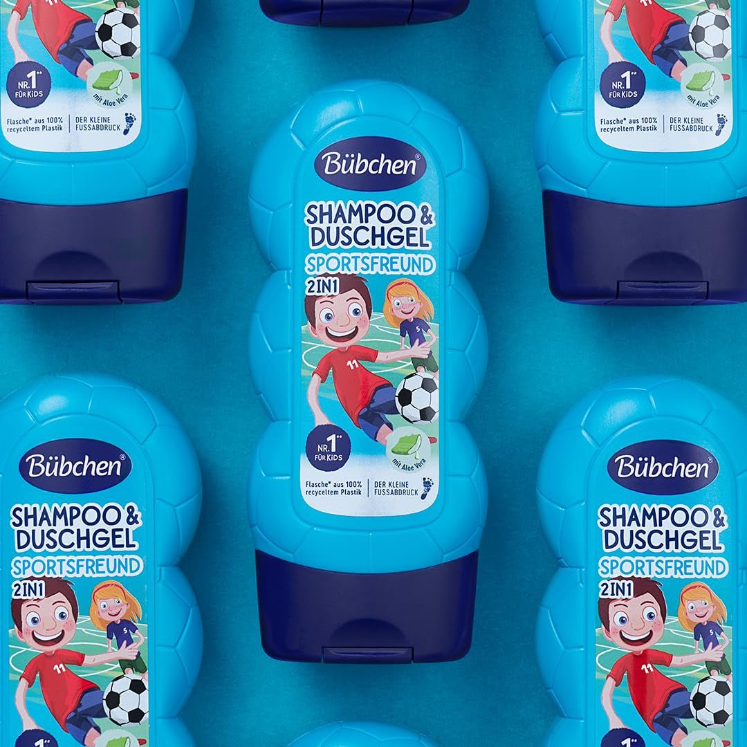 Buebchen Sportsfreund champú y gel de ducha 2 en 1, 230 ml Infantil - Baño y cuidado Naty Shop