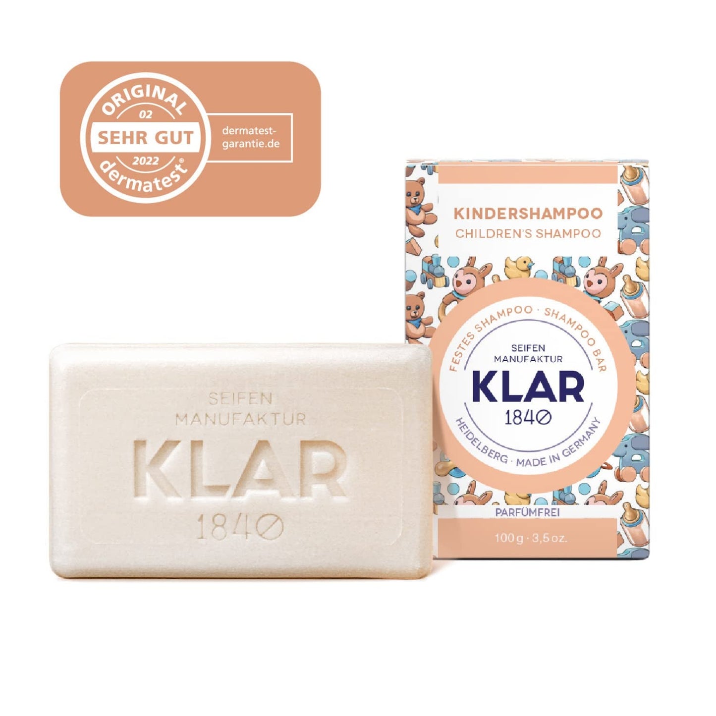 Klar's champú sólido infantil sin fragancia 100g Infantil - Baño y Cuidado de la piel Naty Shop