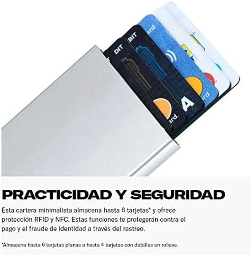 Samsonite Alu Fit SLG - Tarjetero, 10,2 cm, azul (True Blue) Cartera hombre Naty Shop