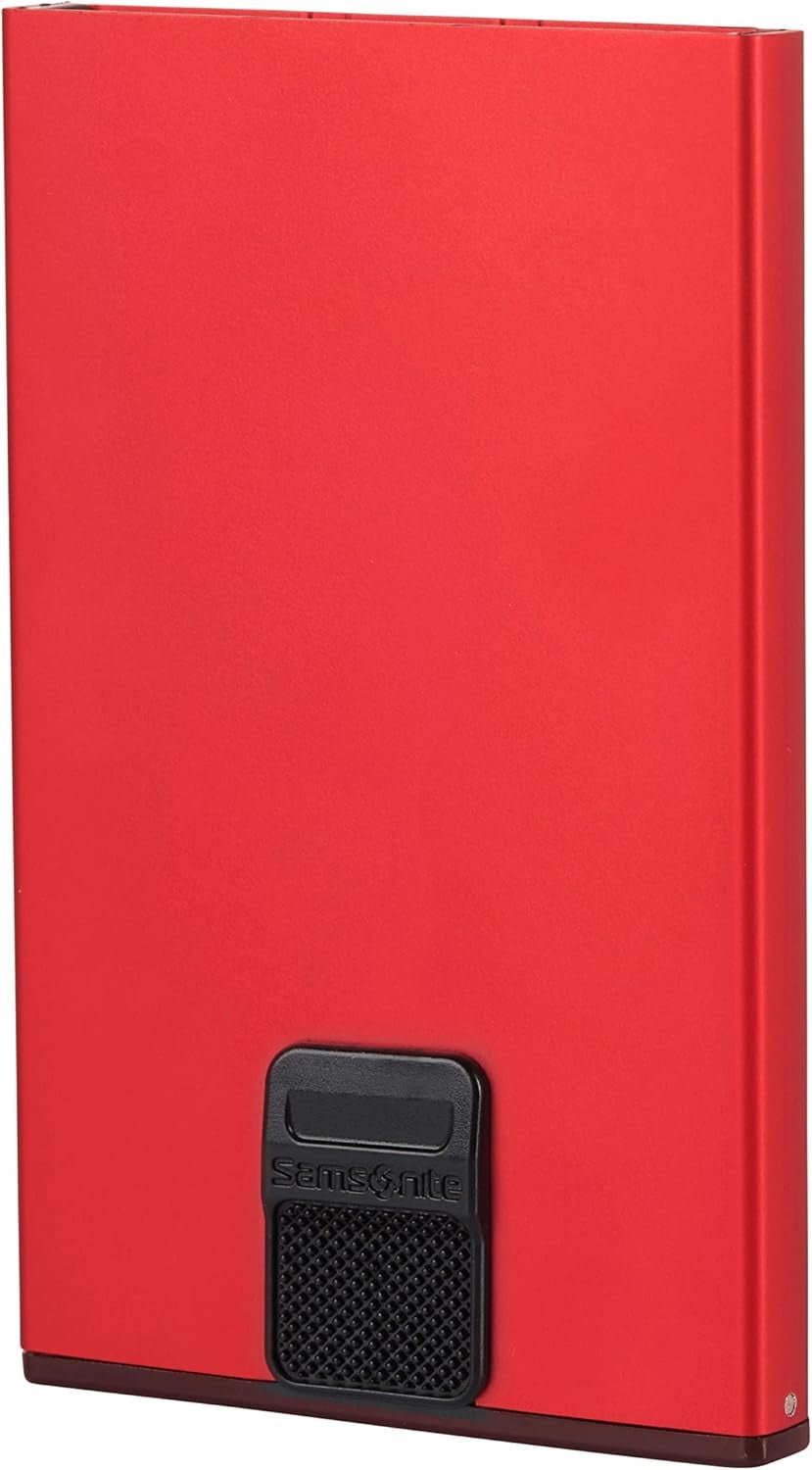 Samsonite Alu Fit SLG - Tarjetero, 10,2 cm, Rojo (Red) Carteras hombre Naty Shop Rojo