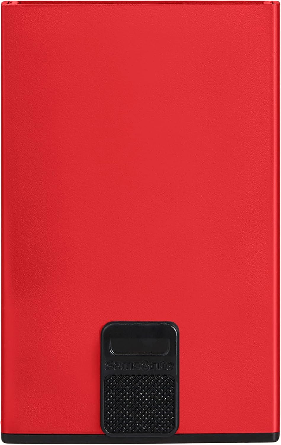 Samsonite Alu Fit SLG - Tarjetero, 10,2 cm, Rojo (Red) Carteras Hombre Naty Shop