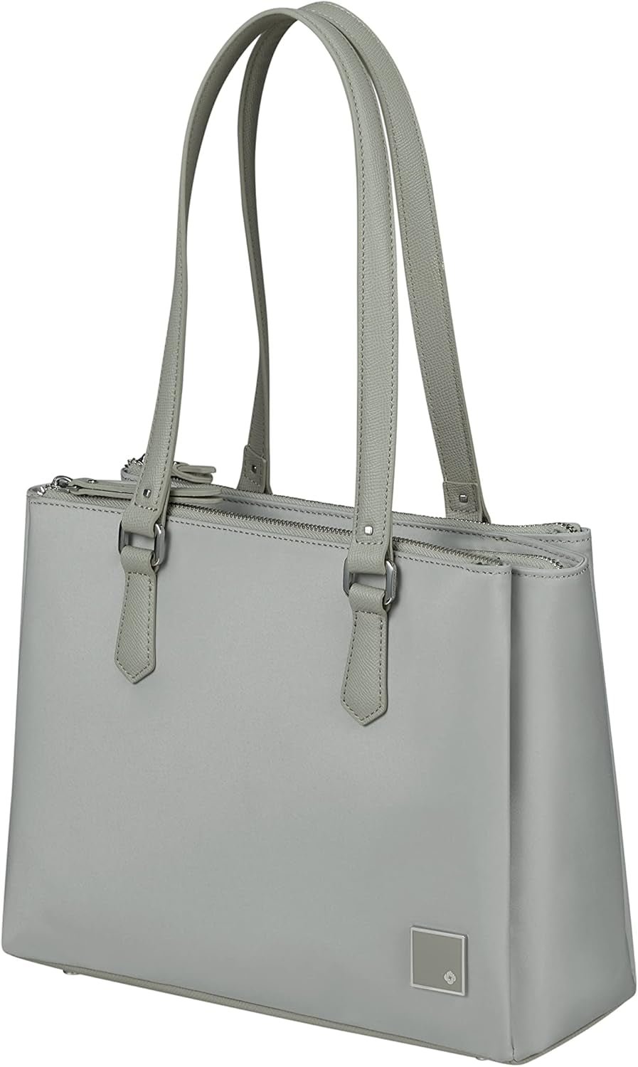 Samsonite Essentially Karissa - Bolso de hombro con 3 compartimentos, 34 cm, negro (black) Bolsos Mujer Naty Shop Gris (Dove Grey)
