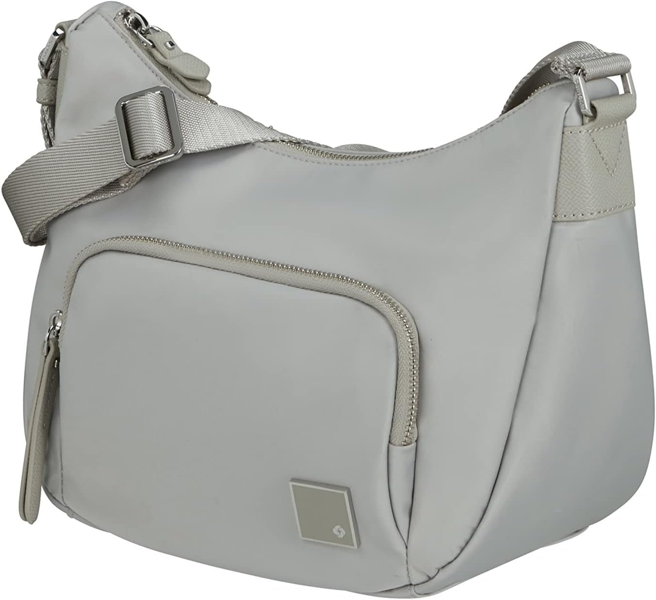 Samsonite Essentially Karissa - Bolso de hombro M, 36 cm, negro (Black) Bolsos Mujer Naty Shop Gris (Dove Grey) Bolso de hombro S