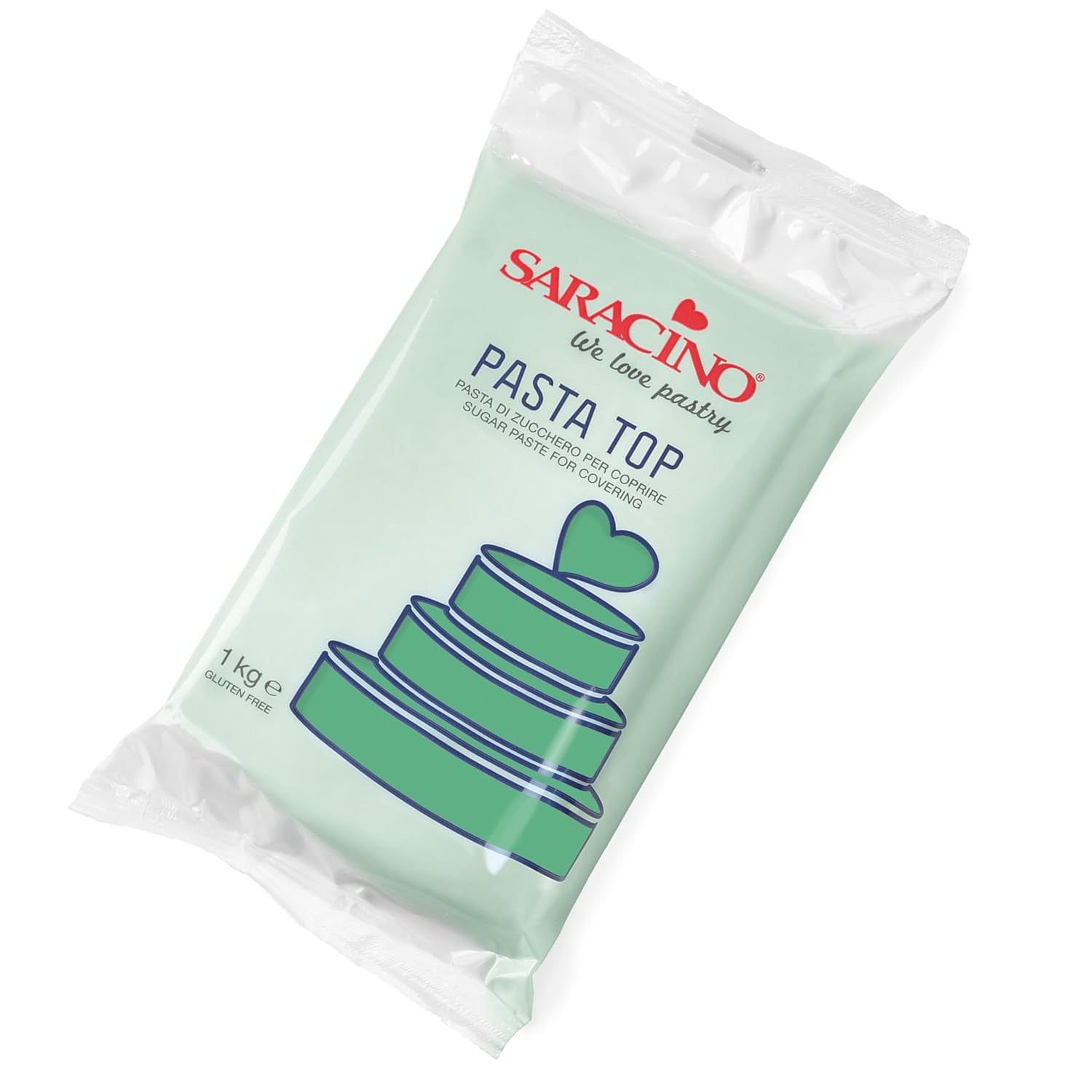 Saracino Fondant Top, Pasta De Azúcar Para Recubrir 1 kg, Pasta De Azúcar Made In Italy Naty Shop Greetings