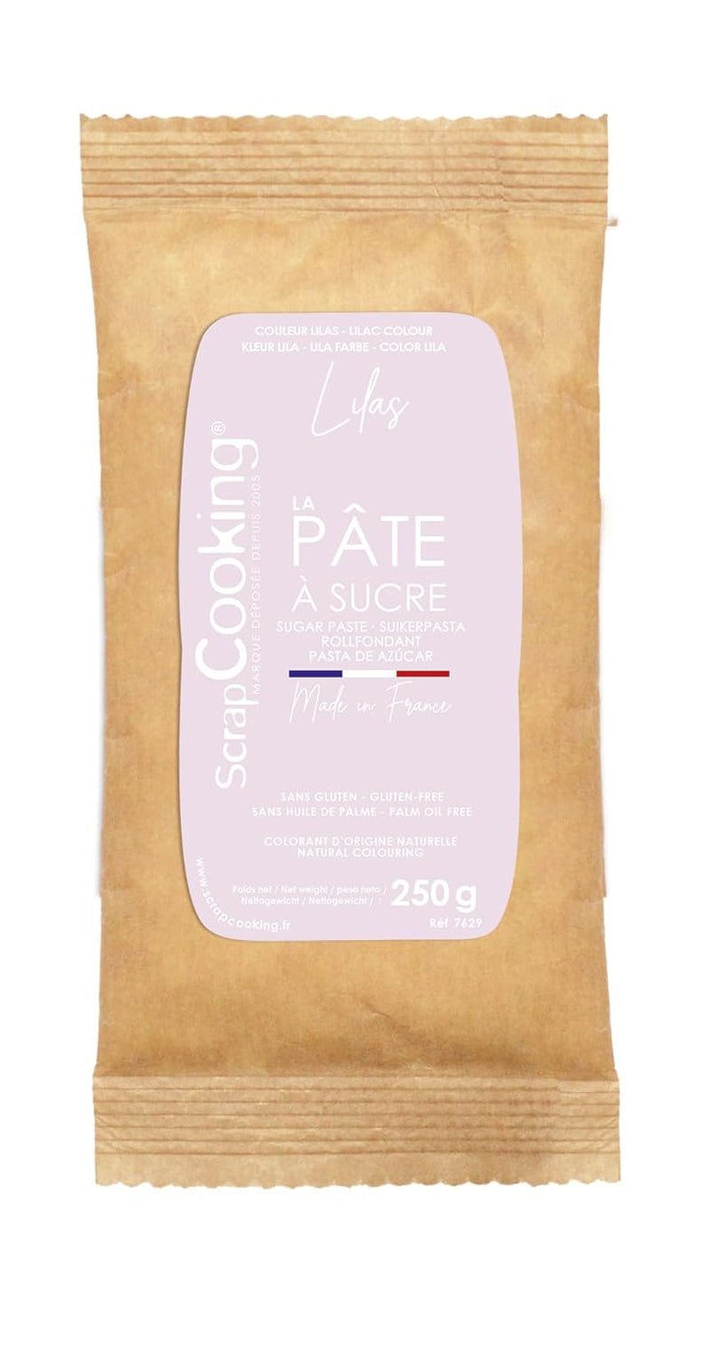 ScrapCooking - Pâte Ã Sucre Vert Sauge 250g - Colorant d'Origine Naturelle - Sans Gluten, Sans Huile de Palme - Pour Gâteaux, Pâtisseries Anniversaire - Vert Pastel - Fabrikie en France - 7621 Pasta de azúcar Naty Shop Pastel violeta