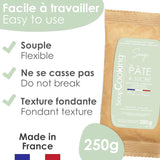 ScrapCooking - Pâte à Sucre Vert Sauge 250g - Colorant d'Origine Naturelle - Sans Gluten, Sans Huile de Palme - Pour Gâteaux, Pâtisseries Anniversaire - Vert Pastel - Fabrikie en France - 7621 Pasta de azúcar Naty Shop