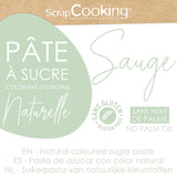 ScrapCooking - Pâte à Sucre Vert Sauge 250g - Colorant d'Origine Naturelle - Sans Gluten, Sans Huile de Palme - Pour Gâteaux, Pâtisseries Anniversaire - Vert Pastel - Fabrikie en France - 7621 Pasta de azúcar Naty Shop