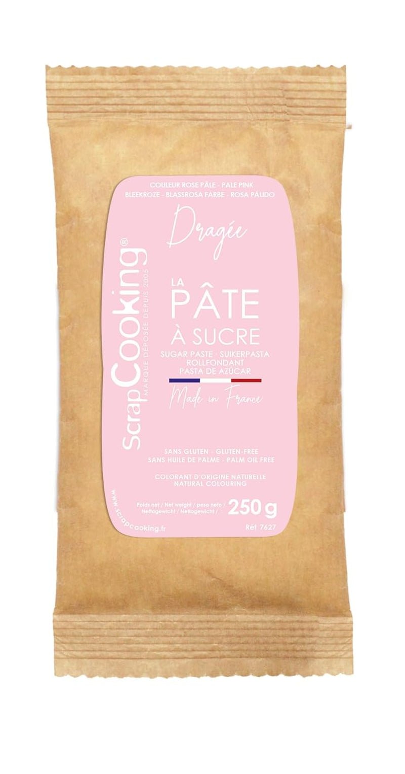 ScrapCooking - Pâte à Sucre Vert Sauge 250g - Colorant d'Origine Naturelle - Sans Gluten, Sans Huile de Palme - Pour Gâteaux, Pâtisseries Anniversaire - Vert Pastel - Fabrikie en France - 7621 Pasta de azúcar Naty Shop Rosa pastel