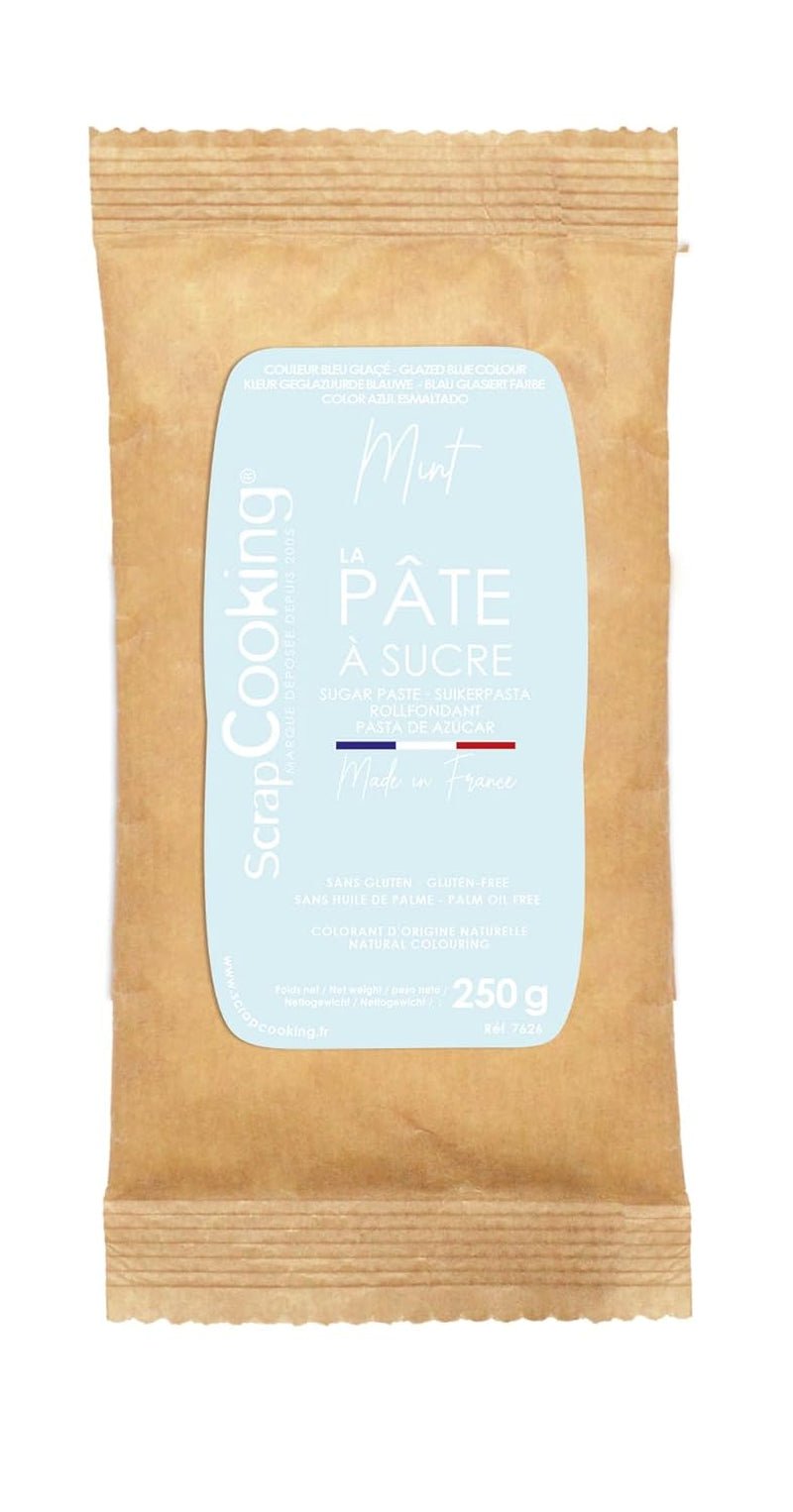 ScrapCooking - Pâte à Sucre Vert Sauge 250g - Colorant d'Origine Naturelle - Sans Gluten, Sans Huile de Palme - Pour Gâteaux, Pâtisseries Anniversaire - Vert Pastel - Fabrikie en France - 7621 Pasta de azúcar Naty Shop Pastel blue