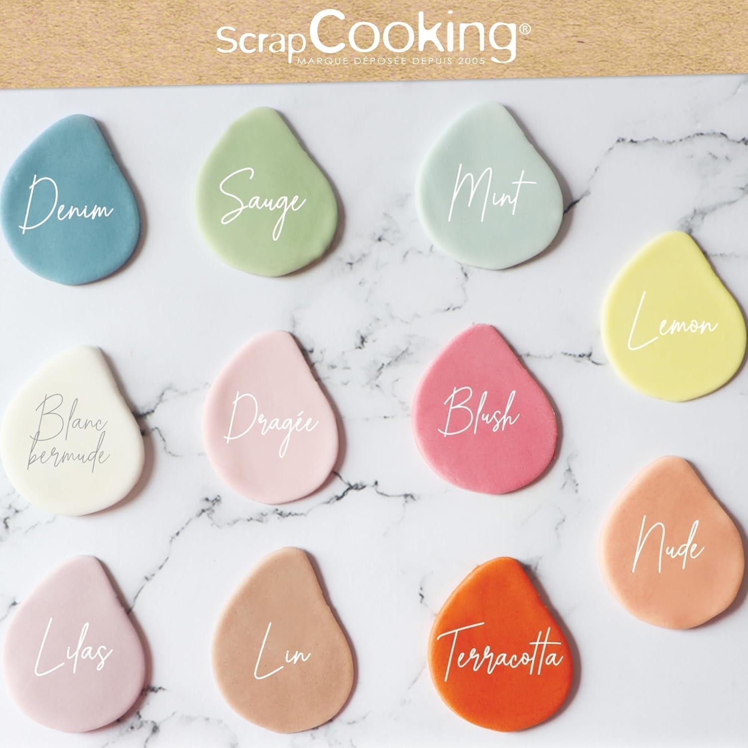 ScrapCooking - Pâte à Sucre Vert Sauge 250g - Colorant d'Origine Naturelle - Sans Gluten, Sans Huile de Palme - Pour Gâteaux, Pâtisseries Anniversaire - Vert Pastel - Fabrikie en France - 7621 Pasta de azúcar Naty Shop