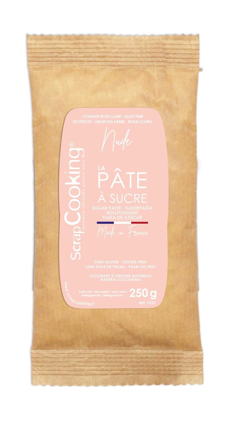 ScrapCooking - Pâte à Sucre Vert Sauge 250g - Colorant d'Origine Naturelle - Sans Gluten, Sans Huile de Palme - Pour Gâteaux, Pâtisseries Anniversaire - Vert Pastel - Fabrikie en France - 7621 Pasta de azúcar Naty Shop Salvia verde
