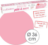 ScrapCooking - Rollo de fondant rosa â'¬ 36 cm - Fondant negro enrollado 430 g - Cake topper decoración de tartas, repostería, cumpleaños, fiestas - Rosa - 7264 Pasta de azúcar Naty Shop