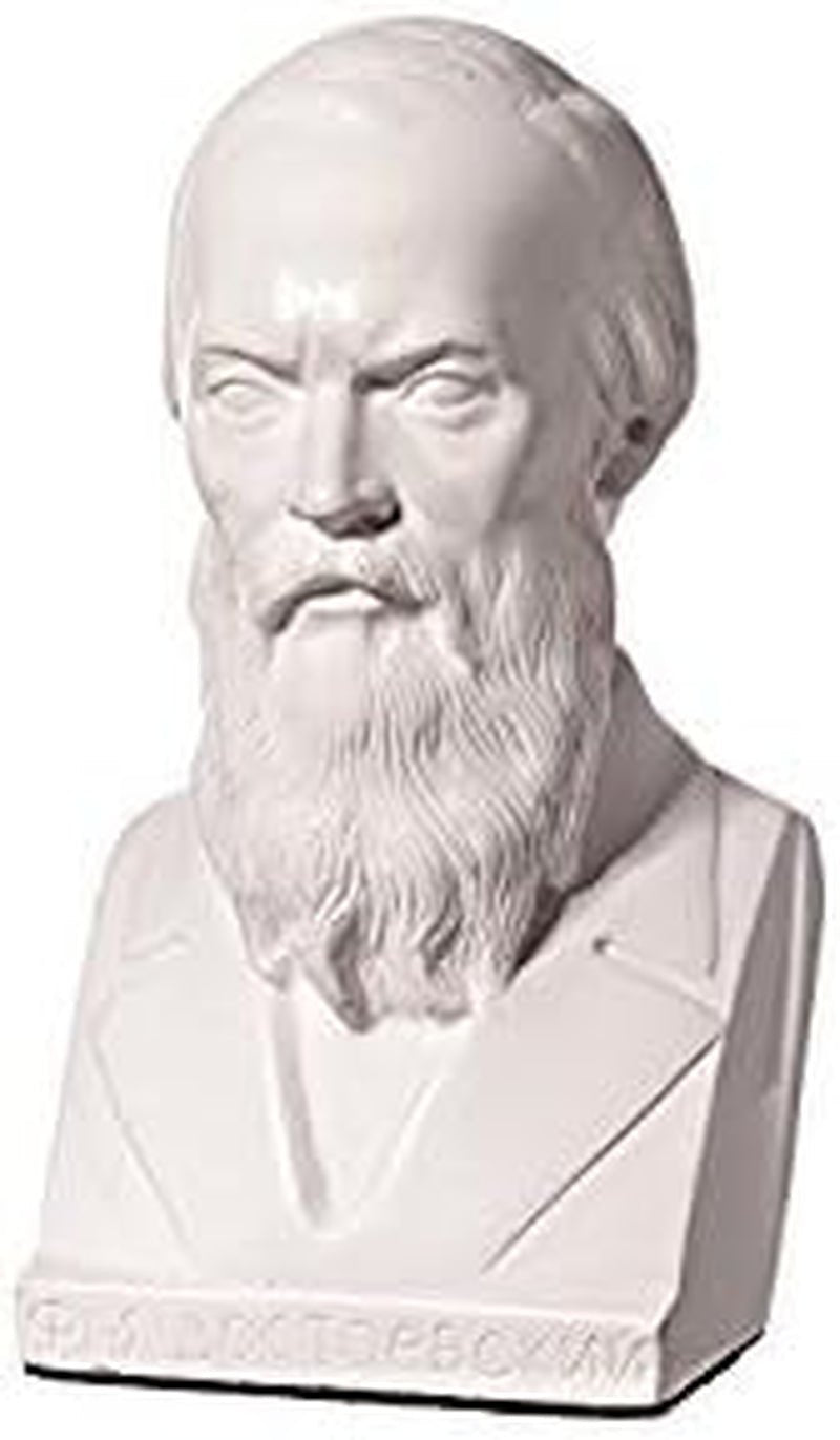 Estatua escultura busto de mármol del escritor ruso Fiódor Dostoievski 14 cm blanco Estatuillas y esculturas Naty Shop Título predeterminado