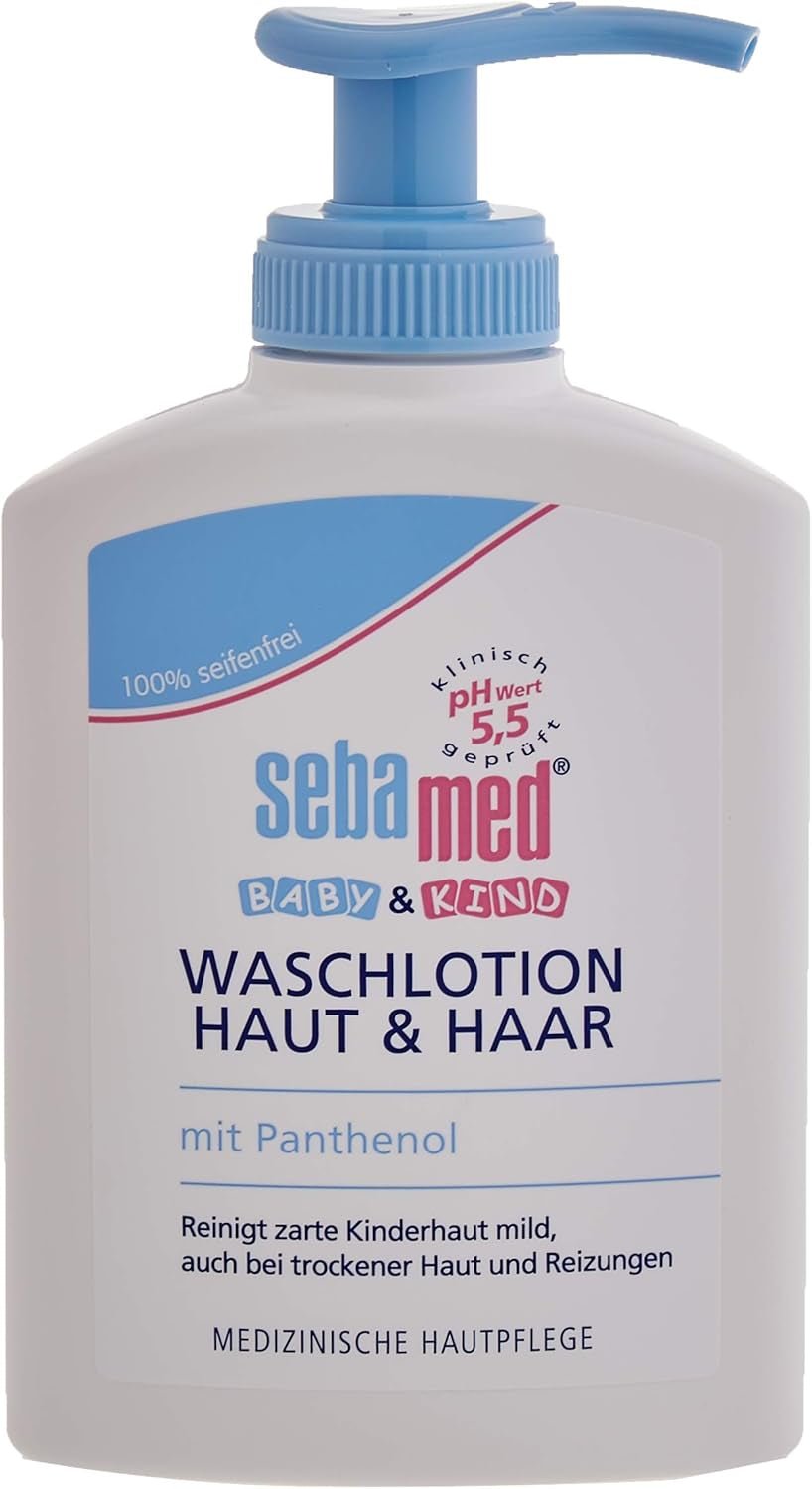 Sebamed Loción Cuidado Bebé y Niño con Pantenol, pack 2, 2 x 200 ml, cuida suavemente la delicada piel de los niños, también la piel seca y con irritaciones Infantil - Baño y Cuidado Naty Shop 3 pack, 3 X 200 ml