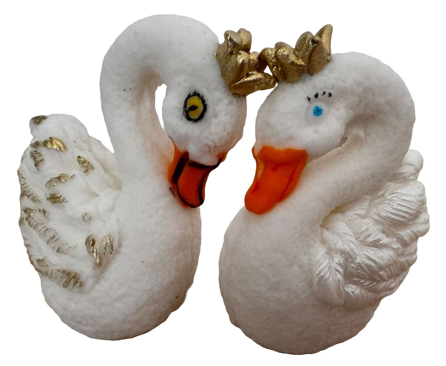 Set de 2 adornos comestibles de azúcar, Cisnes Decoraciones en pasta de azúcar Nati Shop