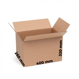 Juego de 20 Cajas de cartón CO3, 400 x 260 x 320 Cajas de embalaje Nati Shop