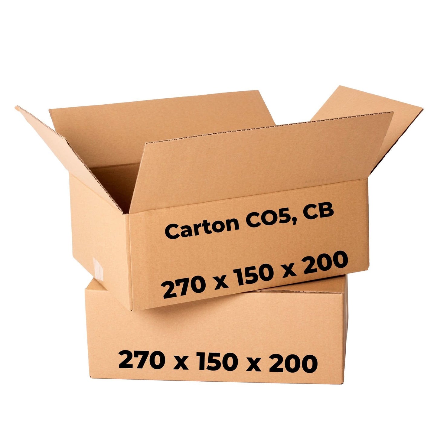 Juego de 20 cajas de cartón CO5, CB, 270 x 150 x 200 Cajas de embalaje Nati Shop